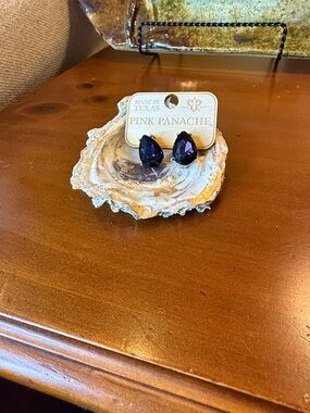 Pink Panache Deep Purple Teardrop earrings.